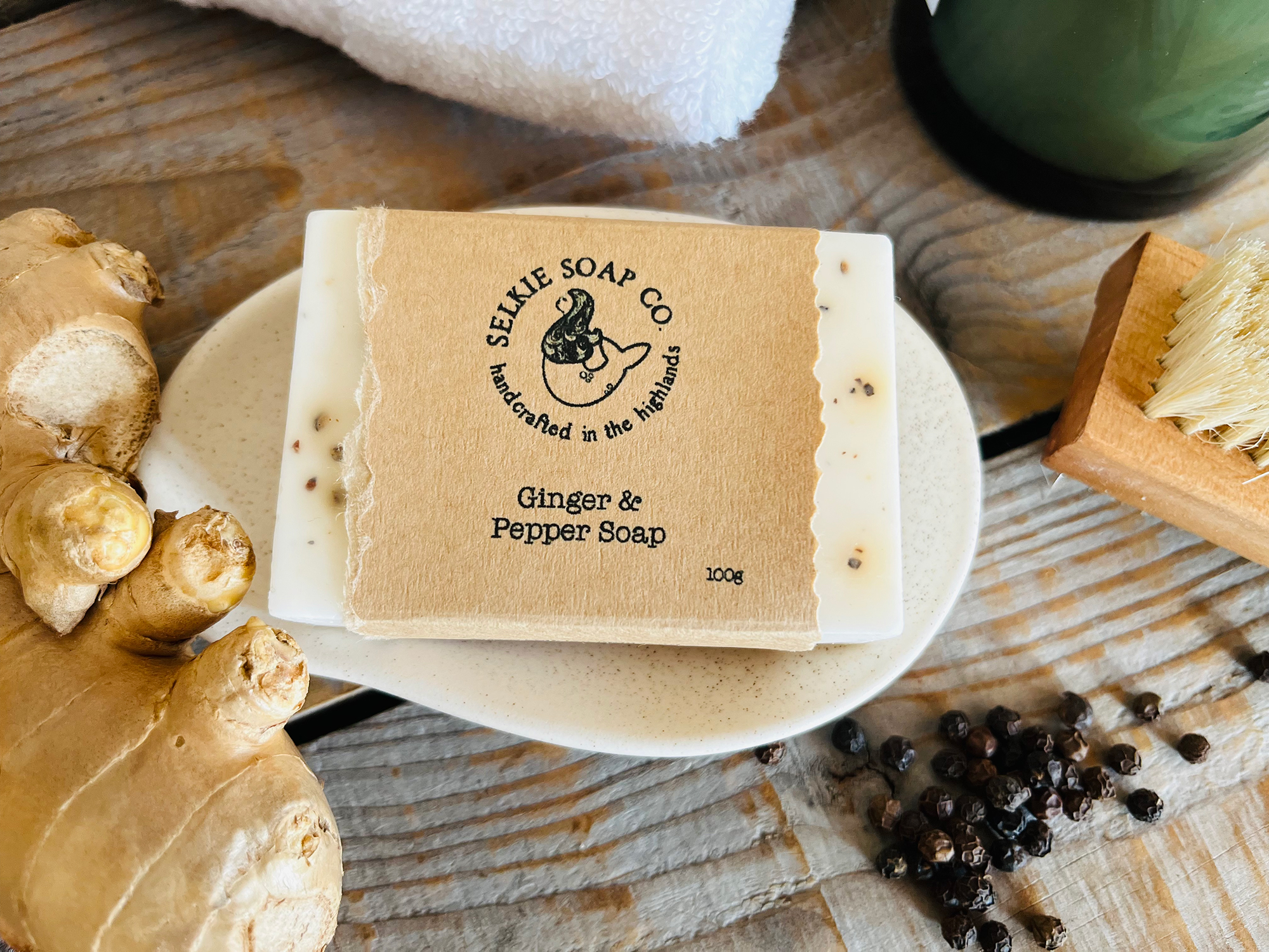 Black Pepper & Ginger Bar Soap - Image 2