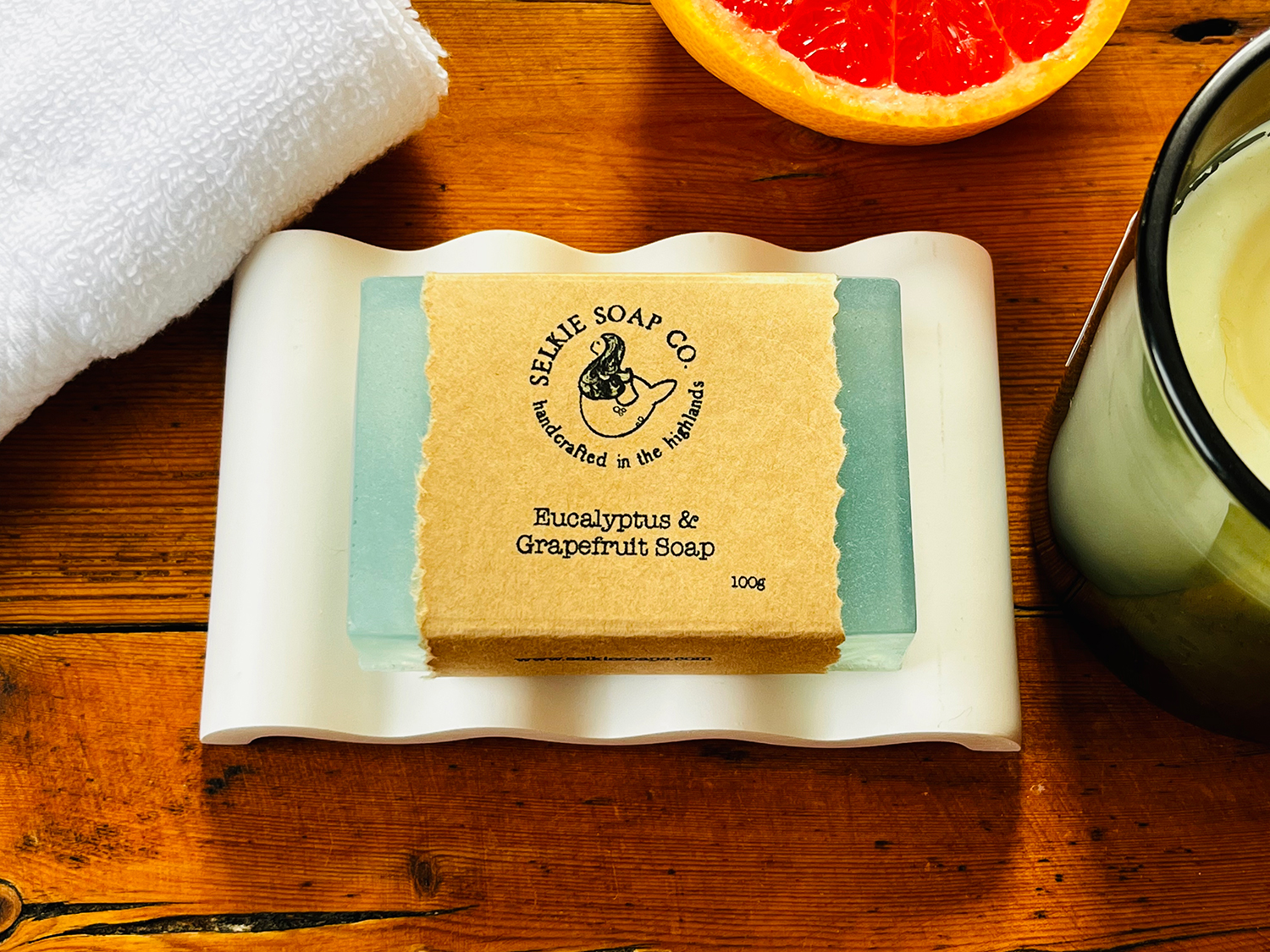 eucalyptus and grapefruit soap bar